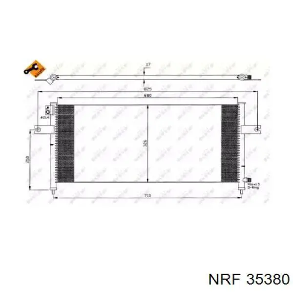 Купити 35380 NRF Радіатор системи охолодження кондиціонера