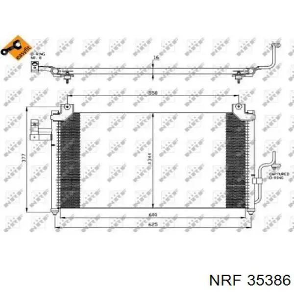 35386 NRF радіатор кондиціонера