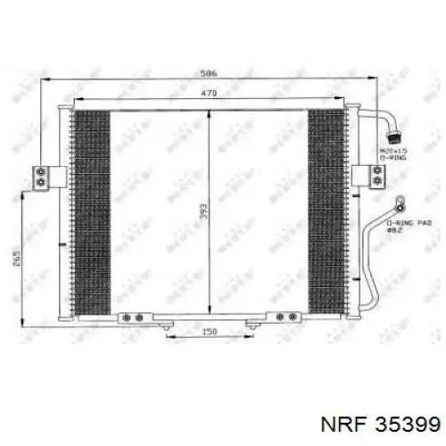 Купити 35399 NRF Радіатор системи охолодження кондиціонера