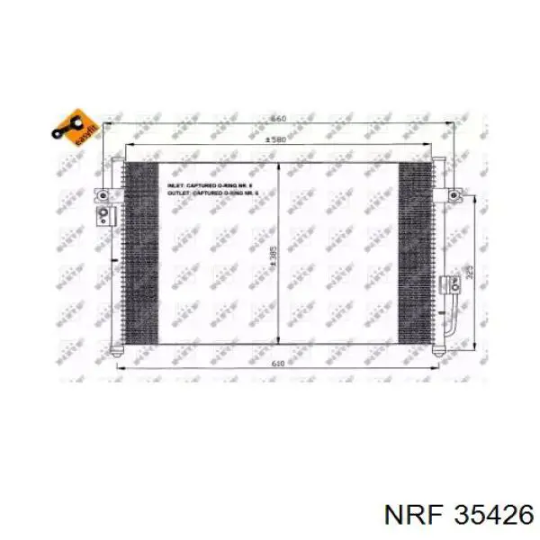 Купити 35426 NRF Радіатор системи охолодження кондиціонера