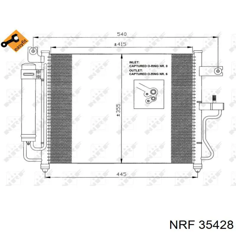 35428 NRF радіатор кондиціонера