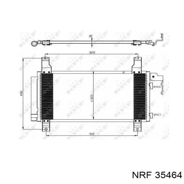 Радіатор охолодження кондиціонера NRF 35464