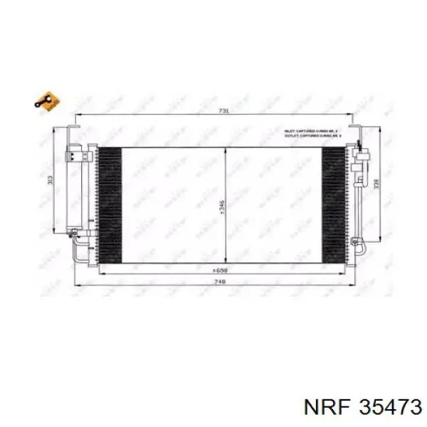 Купити 35473 NRF Радіатор системи охолодження кондиціонера