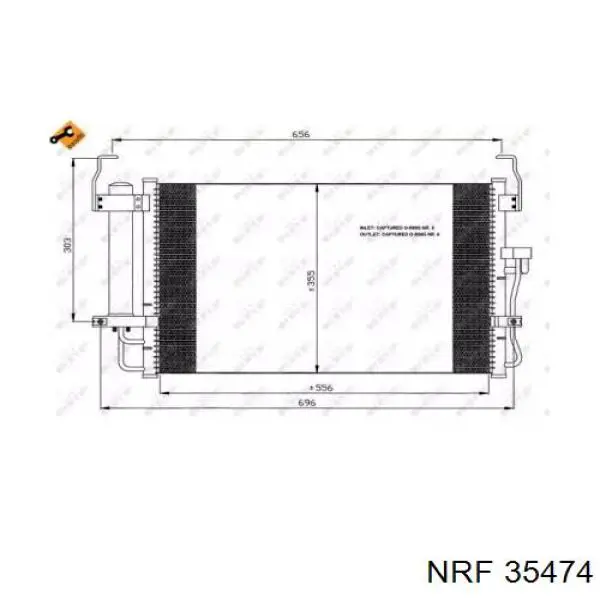 35474 NRF радіатор кондиціонера
