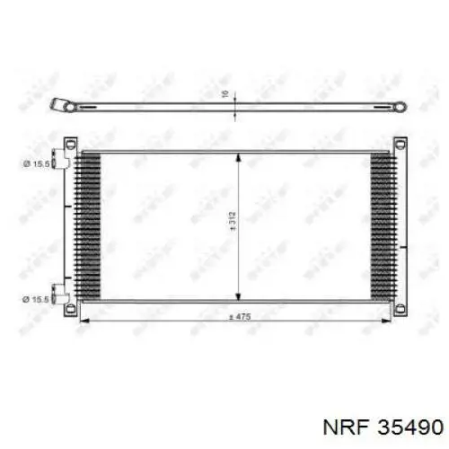 Конденсатор кондиціонера NRF 35490 ціна, від 59.89 USD