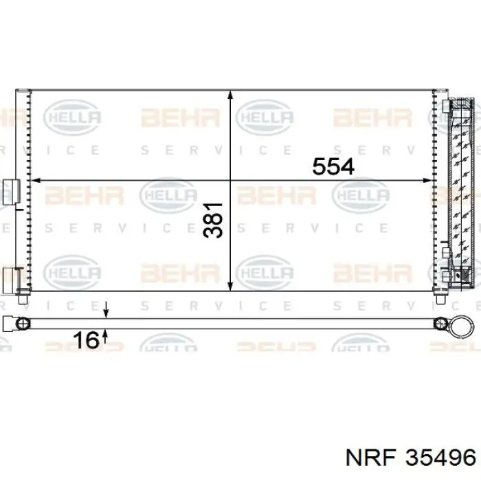 35496 NRF радіатор кондиціонера