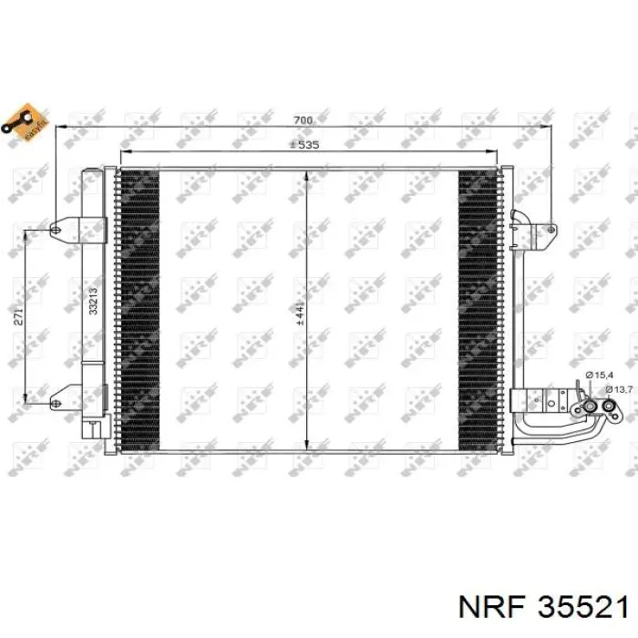 35521 NRF радіатор кондиціонера