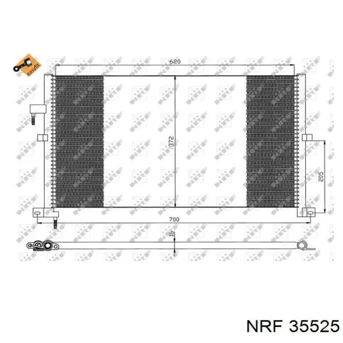 35525 NRF радіатор кондиціонера