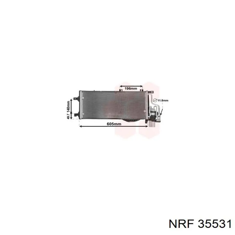 Радіатор кондиціонера 35531 NRF