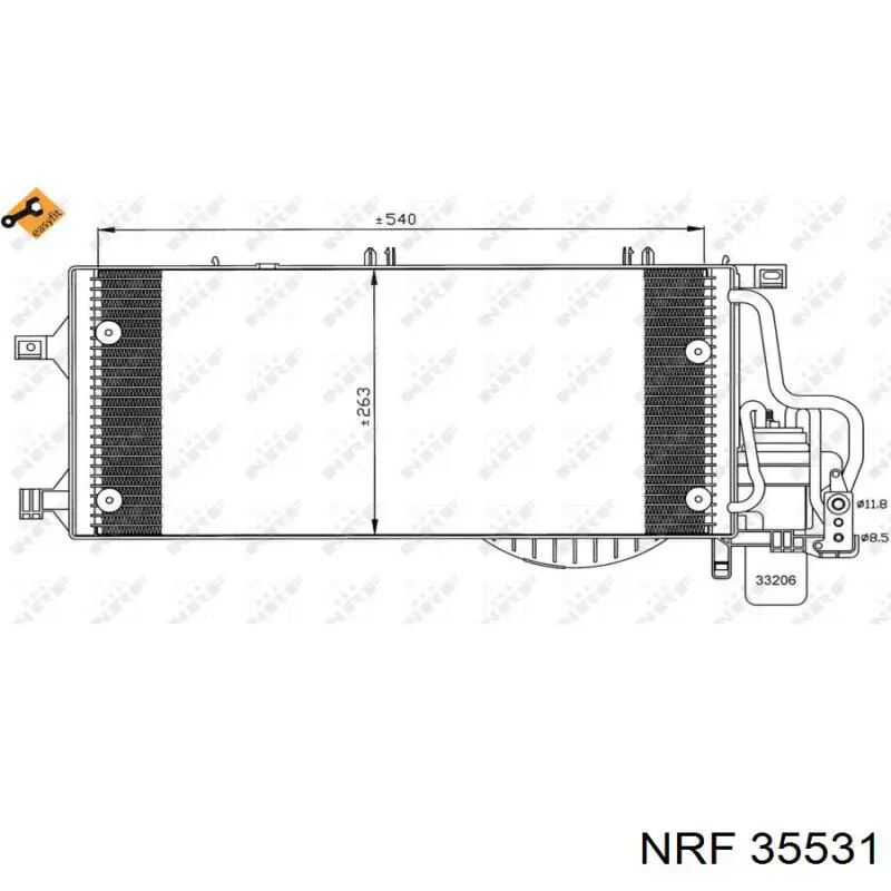 35531 NRF радіатор кондиціонера