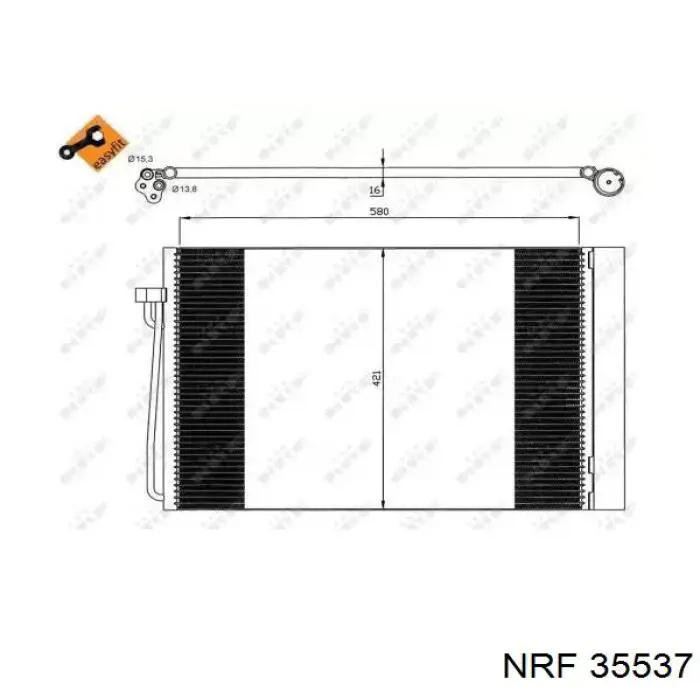 35537 NRF радіатор кондиціонера