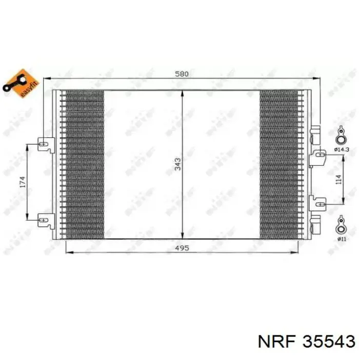 35543 NRF радіатор кондиціонера