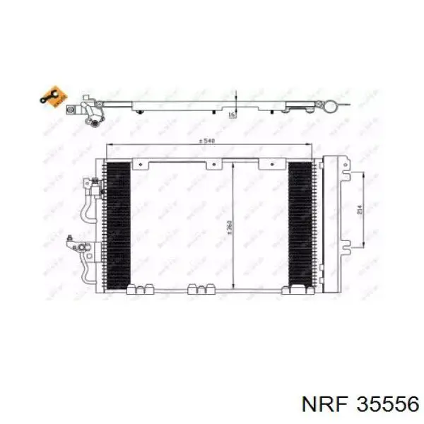 35556 NRF радіатор кондиціонера