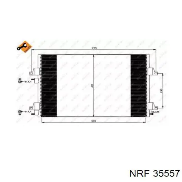 35557 NRF радіатор кондиціонера