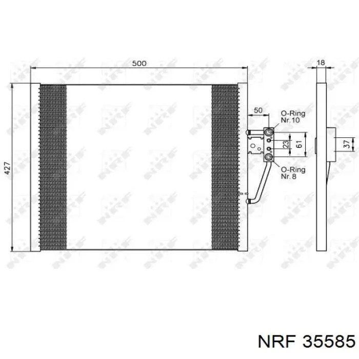 Радіатор кондиціонера 35585 NRF
