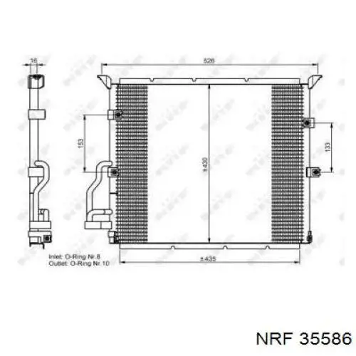 35586 NRF радіатор кондиціонера