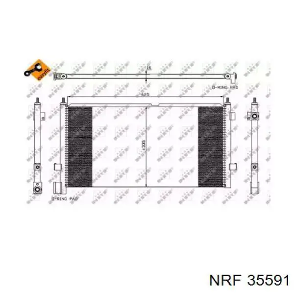 Купити 35591 NRF Радіатор системи охолодження кондиціонера