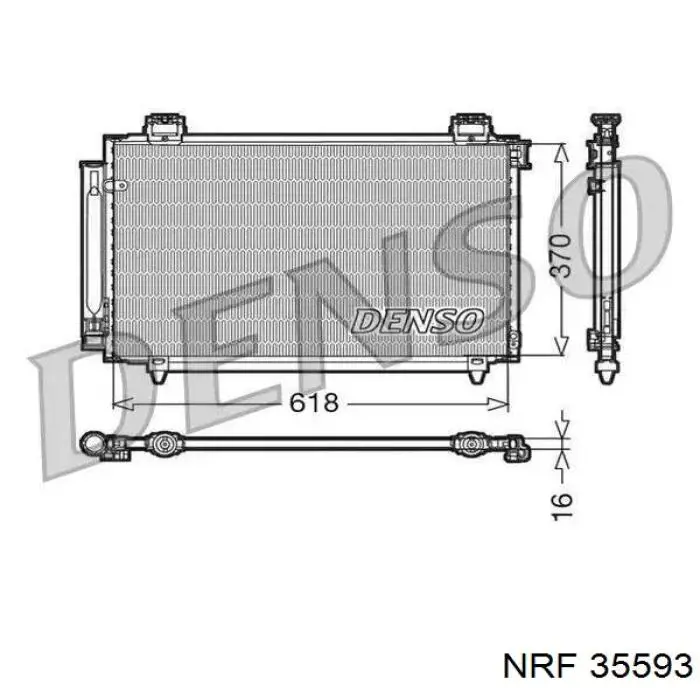 Конденсатор кондиціонера NRF 35593 ціна, від 78.40 USD