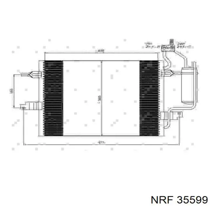 Радіатор охолодження кондиціонера NRF 35599