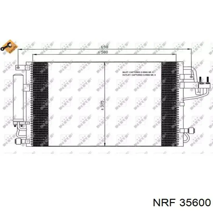 Купити 35600 NRF Радіатор системи охолодження кондиціонера