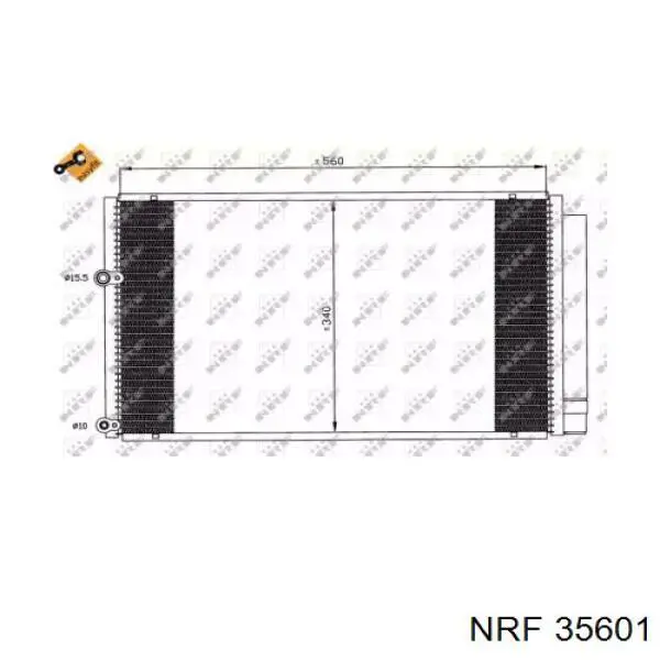 Купити 35601 NRF Радіатор системи охолодження кондиціонера
