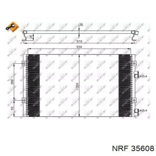 Купити 35608 NRF Радіатор системи охолодження кондиціонера