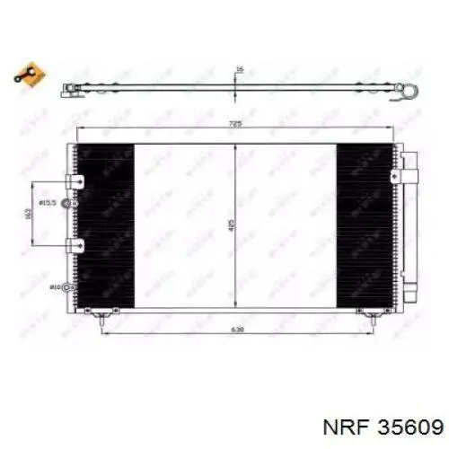 Конденсатор кондиціонера NRF 35609 ціна, від 94.17 USD