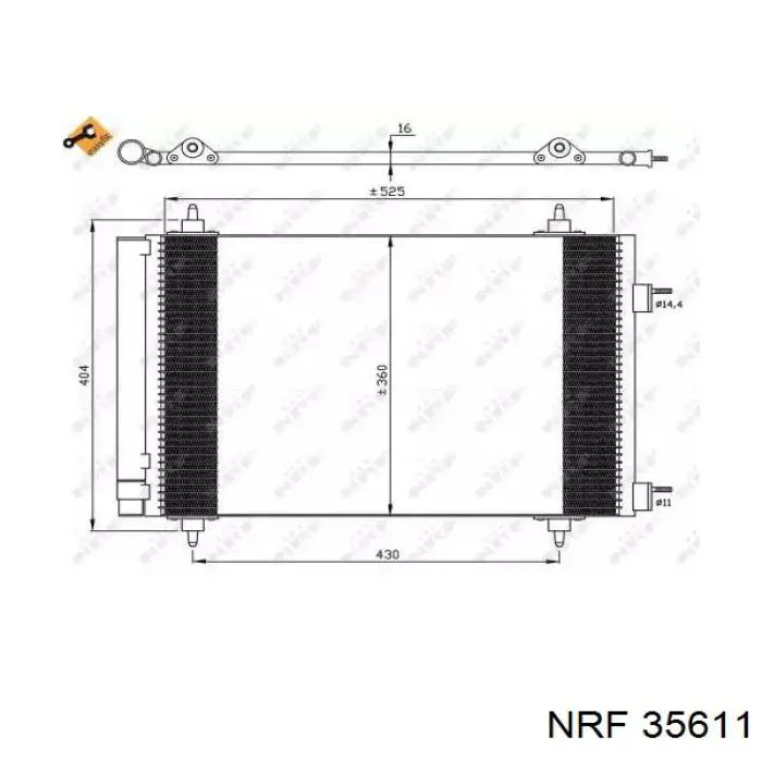 35611 NRF радіатор кондиціонера