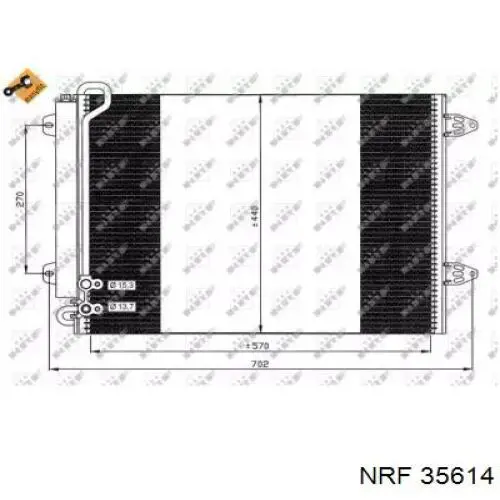 Радіатор кондиціонера 35614 NRF