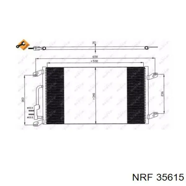 Купити 35615 NRF Радіатор системи охолодження кондиціонера
