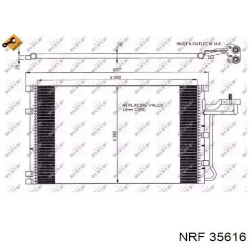 Купити 35616 NRF Радіатор системи охолодження кондиціонера