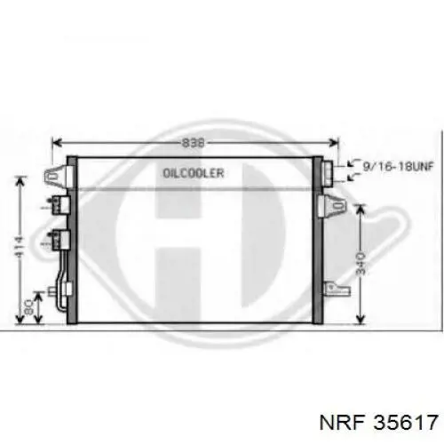 Радіатор охолодження кондиціонера NRF 35617