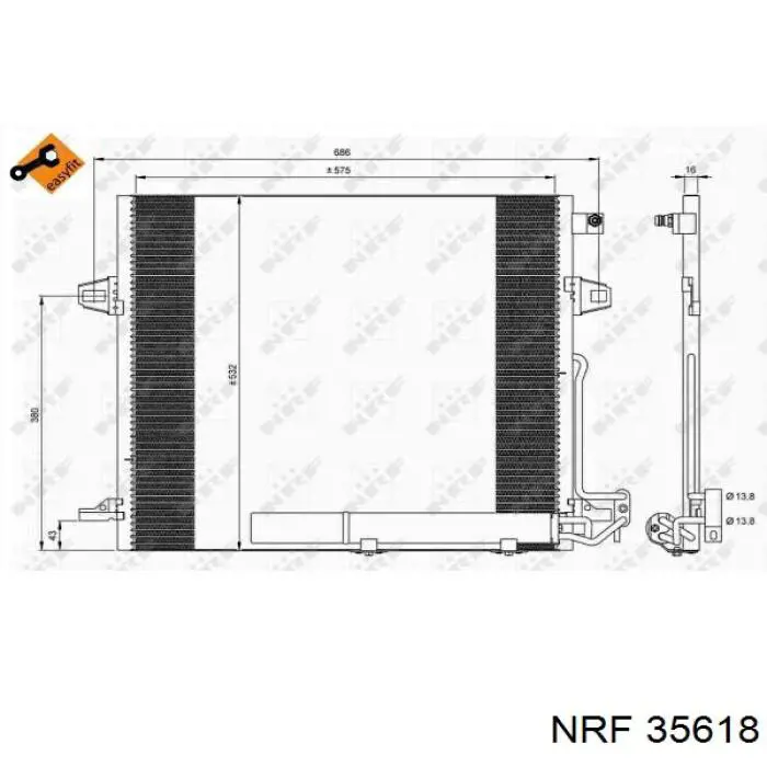 Купити TP1594897 Tempest Радіатор системи охолодження кондиціонера
