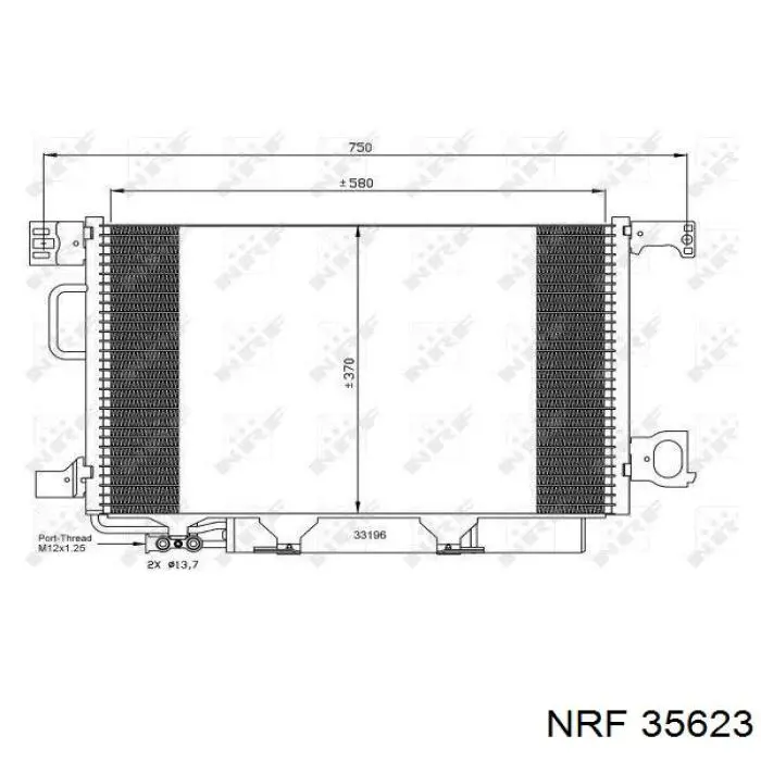 Радіатор кондиціонера 35623 NRF
