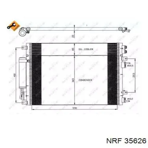 Купити 35626 NRF Радіатор системи охолодження кондиціонера