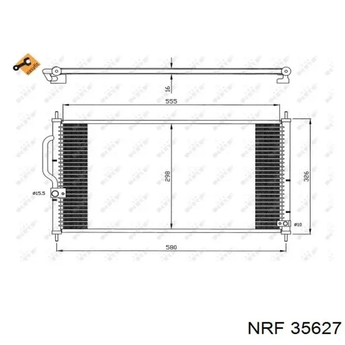 Купити 35627 NRF Радіатор системи охолодження кондиціонера