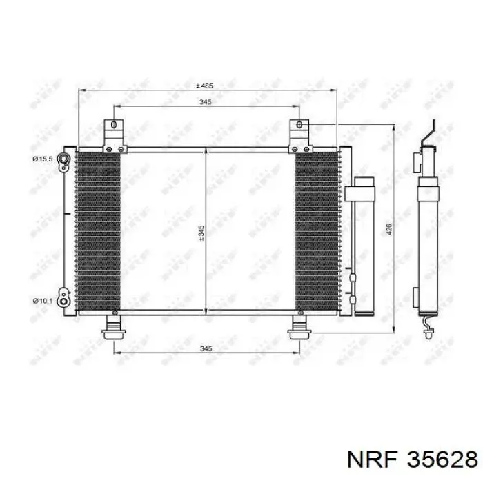 Радіатор охолодження кондиціонера Sato Tech C12145