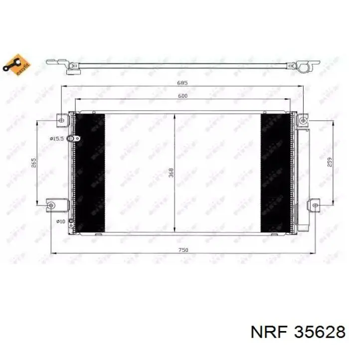35628 NRF радіатор кондиціонера