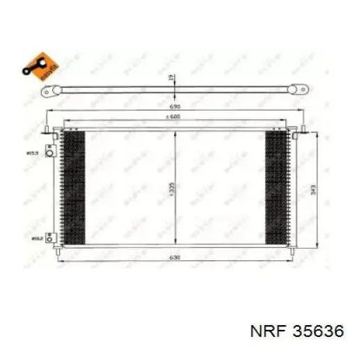 Купити 35636 NRF Радіатор системи охолодження кондиціонера