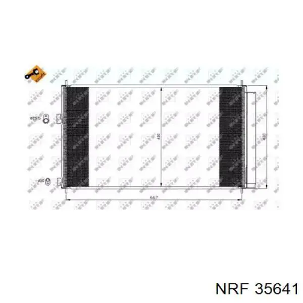 Купити 35641 NRF Радіатор системи охолодження кондиціонера
