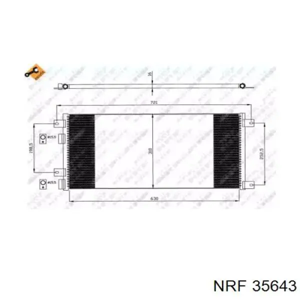 Купити 35643 NRF Радіатор системи охолодження кондиціонера