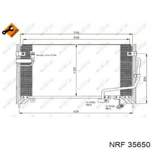 Купити 35650 NRF Радіатор системи охолодження кондиціонера