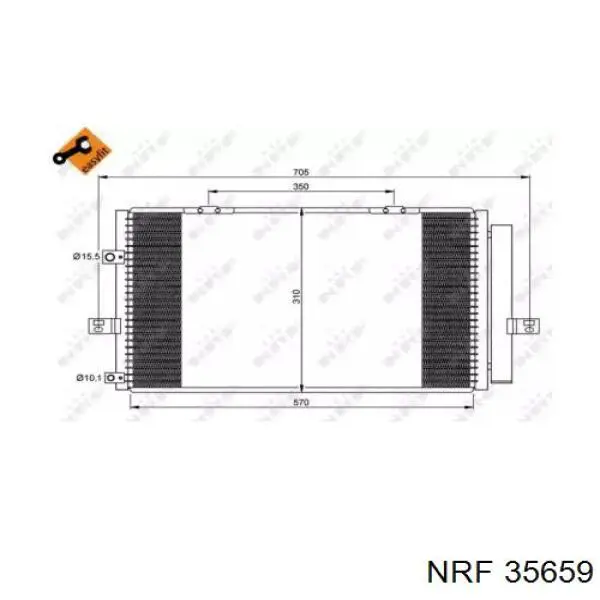 35659 NRF радіатор кондиціонера