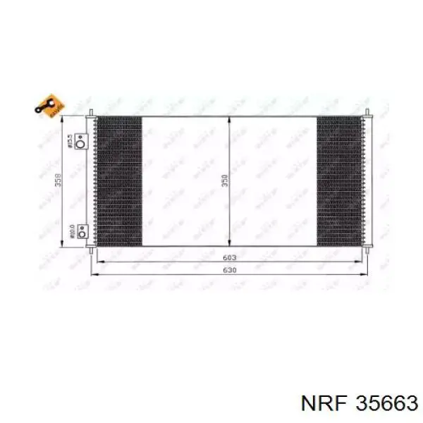 Радіатор кондиціонера 35663 NRF