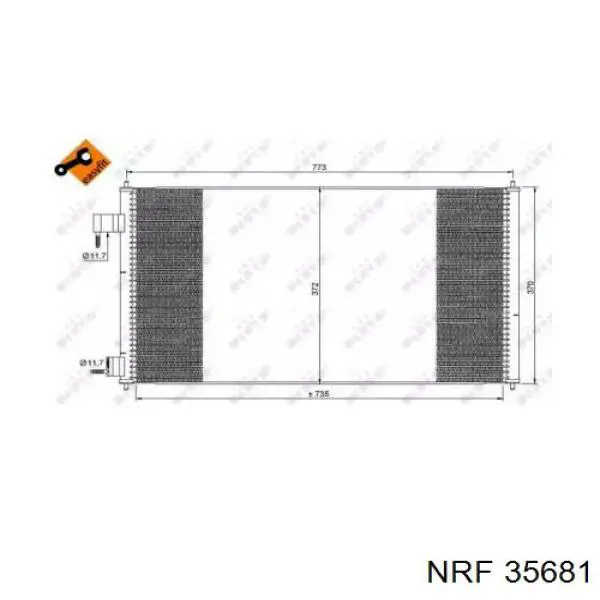 35681 NRF радіатор кондиціонера