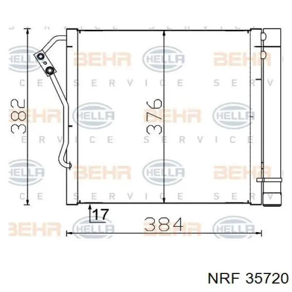 Радіатор охолодження кондиціонера NRF 35720