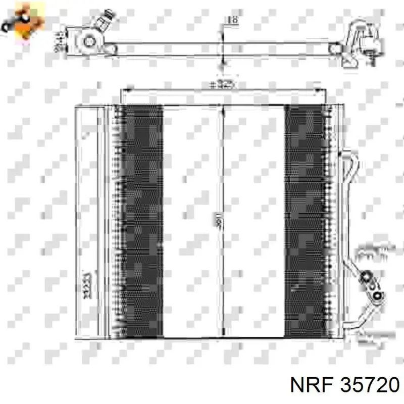 35720 NRF радіатор кондиціонера