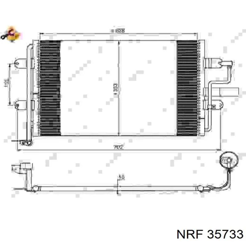 35733 NRF радіатор кондиціонера