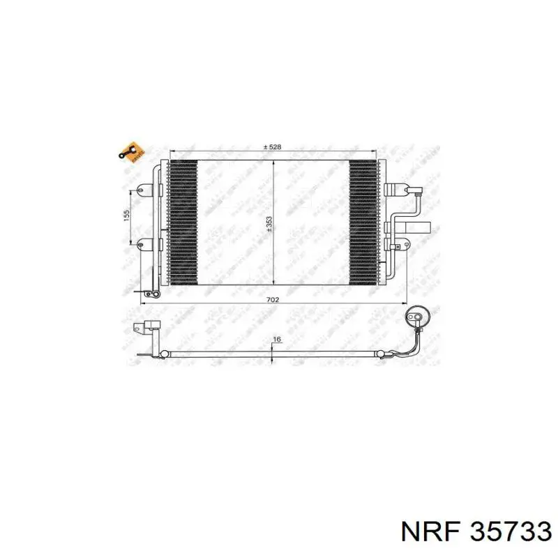 Купити 35733 NRF Радіатор системи охолодження кондиціонера