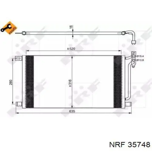 35748 NRF радіатор кондиціонера